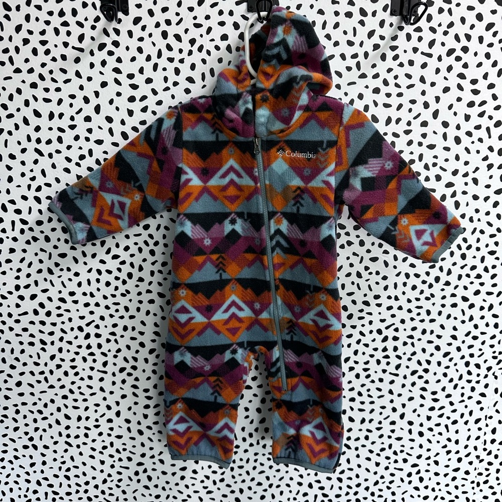 Columbia Fleece Suit with Hood 3-6 month EUC